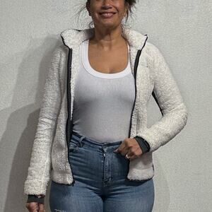 Columbia White Fast Beauty Plush Full Zip Jacket S